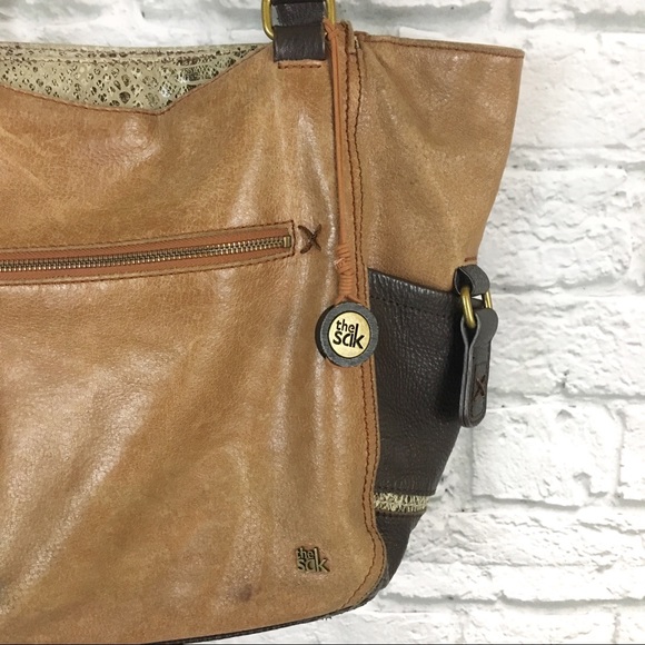 The Sak Kendra Snakeskin Mixed Leather Handbag - Picture 4 of 5